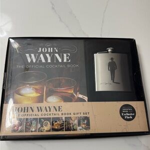 Cocktail Book and Flask Set - Black